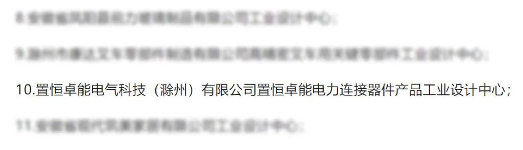 置恒卓能獲新榮譽—“滁州市級工業設計中心”